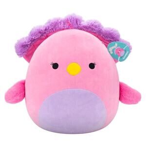 NWOT Squishmallows Pink Purple Peacock Bird Plush
